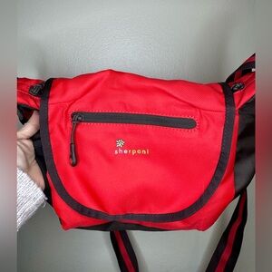 Sherpani Red Crossbody Travel Bag w/ Coin Pouch